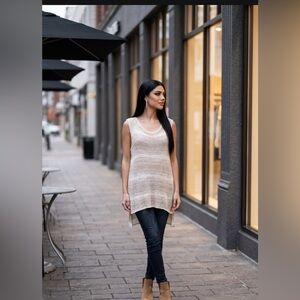 Free people long pullover knit coverup